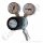 Leitungsdruckminderer bis 10 bar regelbar - Eingang max. 200 bar Links - 1-stufig - IN / OUT 1/4" NPT IG - 6 Port - mit Sicherheitsüberdruckventil - FKM - Messing verchromt 6.0 - GCE Druva LPLH0SJ