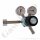 Flaschendruckminderer Argon Helium 200 bar 1-stufig bis 10 bar regelbar - Eingang Links - Anschluss W21,8x1/14"" DIN 477-1 Nr.6 - OUT KRV  6 mm - FKM - Messing verchromt 6.0 - GCE Druva CPLH0SJ