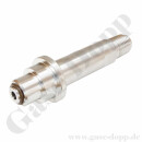 Flaschenanschluss DIN 477-5 Nr.57 - W30x2" LH x 1/2" NPT AG - Wasserstoff Brenngas Formiergas 300 bar - Sechskantanschluss - Länge  ca 94 mm - Edelstahl silver platet