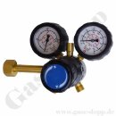 Flaschendruckminderer 200 bar - Sauerstoff - 2-stufig - Eingang G 3/4" DIN 477 Nr.9 - bis 20 bar regelbar - Ausgang G 1/4" AG - max. 35 m³/h - Einsatz Laser Plasma Schneidanlagen - Messing - GCE ProStage PS0783127