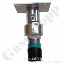 Labor Entnahmestelle auf Wandplatte mit Regulierventil bis 1,5 bar regelbar - Eingangsdruck max. 40 bar - Eingang G 1/4" Oben Ausgang G 1/4" unten mit Regulierventil - Messing verchromt 6.0 - GCE Druva EMD 40010