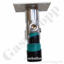 Labor Entnahmestelle auf Wandplatte mit Regulierventil bis 1,5 bar regelbar - Eingangsdruck max. 40 bar - Eingang G 1/4" Oben Ausgang G 1/4" unten mit Regulierventil - Messing verchromt 6.0 - GCE Druva EMD 40010