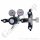 Flaschendruckminderer Stickstoffmonoxid Chlorwasserstoff / toxisch - 200 bar - 1-stufig bis 3 bar regelbar - Anschluss DIN 477 Nr.8 / W 1" RH - Ausgang: 1/4" KRV - mit Fremdgasspülung und Absperrventil - EPDM - Edelstahl 6.0 - GCE DRUVA CSLHESJ