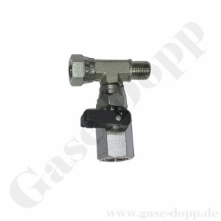Spül- Entlastungsventil max. 30 bar - G 1/4" IG x G 1/4" AG - mehrteilig gedichtet - Messing vernickelt / Stahl