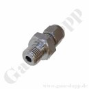 Einschraubverschraubung - RVS 6 mm x G 1/4" AG - 552 bar - LOK - Doppelklemmring Rohrverschraubung (RVS) metrisch auf z&ouml;lliges Au&szlig;engewinde BSPP (G) AG - Edelstahl - HAM-LET LET LOK