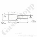 Schweißstutzen RST 1/4" x RST 1/2" - SchweißReduzierung - 316L - 250 bar - Edelstahl