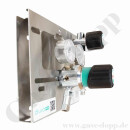 Druckregelstation 1 Eingang 200 bar max. bis 14 bar regelbar - 1-stufig - IN 1/4" NPT IG  Out 1/4" NPT IG - mit Prozessgasspülung - Messing verchromt 6.0 - GCE Druva MPLH0XSP