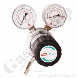 Leitungsdruckminderer bis 3 bar regelbar - Eingang max. 300 bar Rechts - 2-stufig - IN / OUT 1/4" NPT IG - 6 Port - mit Abblaseventil - FKM - 20 m³/h - Edelstahl 6.0 - GCE Druva LSLH0DJ