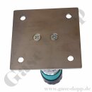 Labor Entnahmestelle auf Wandplatte mit Absperrventil im Eingang - max. 50 bar - 1,0 - 20 bar regelbar - Eingang 1/4" NPT IG oben - Ausgang 1/4" NPT IG unten - FKM - Messing verchromt 6.0 - GCE DRUVA PLCMVBCWMSP