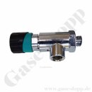 Regulierventil Membranventil - 20 bar - IN / OUT 1/4" NPT IG - 2 Ports - Ausgang 90° gewinkelt - Modular LAB System - FKM - Edelstahl 6.0 - GCE DRUVA VLCRVSSMER