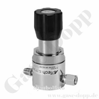 Druckminderer 1-stufig - 67 bar / 7 bar - Anschlüsse 1/2 IG FACE SEAL VCR - federloses Design - doppeltverschmolzener Edelstahl 7.0 - Aptech SL5410SM 2PW FV8 FV8