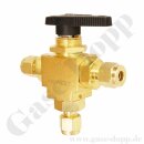 Kugelhahn 3-Wege - IN / OUT KRV 1/8" - max. 207  bar...