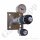 Labor Entnahmedruckminderer auf Wandplatte mit Absperr- & Regulierventil - max. 50 bar / 0,1 - 1,5 bar regelbar - Eingang 1/4" NPT IG oben - Ausgang 1/4" NPT IG unten - FKM - Messing verchromt  - GCE DRUVA PLCIVBCWMCP