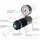 Labor Entnahmedruckminderer auf Wandplatte mit Absperr- & Regulierventil - max. 50 bar / 0,1 - 1,5 bar regelbar - Eingang 1/4" NPT IG oben - Ausgang 1/4" NPT IG unten - FKM - Messing verchromt  - GCE DRUVA PLCIVBCWMCP