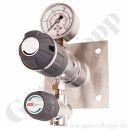 Labor Entnahmedruckminderer auf Wandplatte mit Absperr-...