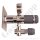 Labor Entnahmedruckminderer auf Wandplatte mit Absperr- & Regulierventil - max. 50 bar / 0,5 - 10,0 bar regelbar - Eingang 1/4" NPT IG oben - Ausgang 1/4" NPT IG unten - FKM - Messing verchromt - GCE DRUVA PLCIVBCWMCP