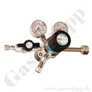 Flaschendruckminderer Prüfgas 200 bar 2-stufig bis 6,0 bar regelbar - Anschluss M19x1,5 LH DIN 477-1 Nr.14 - Ausgang 8 mm KRV mit Absperrventil - EPDM - Edelstahl 6.0 - GCE Druva CSLHEDJ