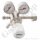 Flaschendruckminderer Argon Helium Edelgas 200 bar 2-stufig bis 1,5 bar regelbar - Anschluss W21,8x1/14" DIN 477-1 Nr.6 - Ausgang 6 mm KRV - EPDM - Messing vernickelt 6.0 - GASARC SPEC MASTER HPT602
