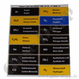 Aufkleber Blatt - Rohrbeschriftung - Aufkleber 80 x25 - GCE DRUVA Drust500
