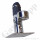 Labor Entnahmedruckminderer auf Wandplatte mit Absperrventil - Messing verchromt - max. 50 bar / 0,5 - 10,0 bar regelbar - Eingang 1/4" NPT IG oben - Ausgang 1/4" NPT IG unten - FKM - GCE DRUVA PLCIVBC