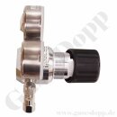 Flaschendruckminderer Stickstoff 200 bar 1-stufig bis 10 bar regelbar - Anschluss W24,32x1/14" DIN 477-1 Nr.10 - Ausgang 12 mm KRV - Edelstahl 6.0 - GCE DruvaPUR CSLH0SJ