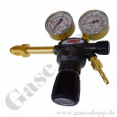 Argon / CO2 Druckminderer 200 Bar / 3 - 32 l/min - Anschluss G 5/8" AG BS341 No.3 - Ausgang G 1/4" AG - 6 mm Schlauchanschluss - Messing - GCE Pro Control - englischer Flaschenanschluss
