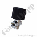 Absperrventil Membranventil - 300 bar - IN / OUT 6 mm KRV - Auf / Zu Anzeige - 2 Ports - Messing verchromt 6.0 - GCE DRUVA VPLDSMAR