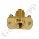 R&uuml;ckwandeinbau Adapter komplett f&uuml;r Labor Entnahmedruckminderer - f&uuml;r 20 mm Wandst&auml;rke - Messing - GCE DRUVA EMD3100 PLCIV