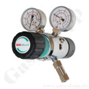 Leitungsdruckminderer 1 bis 14 bar regelbar - Eingang max. 200 bar Rechts - 2-stufig - IN / OUT 1/4" NPT IG - 6 Port - 20 m³/h - mit Abblaseventil - FKM - Messing verchromt 6.0 - GCE Druva LPLH0DJ