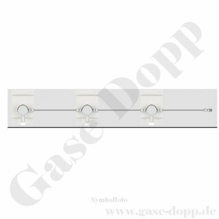 Erweiterungsmodul f&uuml;r Entspannungsstation - 3 Flaschen - Eingang Rechts - Anschluss 1/4" NPT IG - Messing verchromt 6.0 - GCE DRUVA EPLCP0CL30GX
