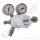 Flaschendruckminderer Wasserstoff 200 bar 1-stufig bis 3,5 bar regelbar - Anschluss W21,8x1/14" LH DIN 477-1 Nr.1 - Ausgang 1/4" KRV - Messing vernickelt 5.0 - GASARC LAP MASTER LGS501