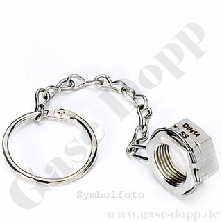 Verschlusskappe G 3/8" IG - DIN 477-1 Nr.11 - Lachgas - Edelstahl