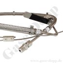 Edelstahlwellschlauch DN6 200 bar - DIN 477-1 Nr.14 - M19x1,5 LH IG x 1/4" NPT AG - Sechskantanschluss - Pr&uuml;fgas - Gasreinheit 6.0 - L&auml;nge 1,5 m