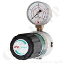 Leitungsdruckminderer bis 28 bar regelbar - Eingang max. 60 bar Links - 1-stufig - IN / OUT 1/4" NPT IG - 4 Port - ohne Sicherheits&uuml;berdruckventil - Messing verchromt 6.0 - GCE Druva LPLH0SF