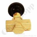 Nadelventil - IN / OUT 1/8" NPT IG - gerader Durchgang - Runder Griff - max. 207  bar - mehrteilig gedichtet - Messing - HAM-LET