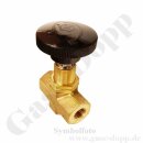 Nadelventil - IN / OUT 1/8" NPT IG - gerader Durchgang - Runder Griff - max. 207  bar - mehrteilig gedichtet - Messing - HAM-LET