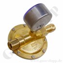Leitungsdruckminderer Feindruckregler für brennbare Gase - Eingang max. 16 bar - Ausgang 0 - 30 mbar regelbar - IN G 1/4" IG OUT G 1/4" IG - Leistung ca. 1Nm³/h (P1-6 bar / P2- 50 mbar / Luft) - Messing