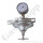 Leitungsdruckminderer Feindruckregler f&uuml;r brennbare Gase - Eingang max. 16 bar - Ausgang 0 - 30 mbar regelbar - IN G 1/4" IG OUT G 1/4" IG - Leistung ca. 1Nm&sup3;/h (P1-6 bar / P2- 50 mbar / Luft) - Messing
