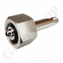 Flaschenanschluss DIN 477-5 Nr.59 - W30x2" x 1/4" NPT AG - Sauerstoff 300 bar - Handanschluss - L&auml;nge xx mm - elektropoliert - Edelstahl