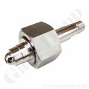 Flaschenanschluss DIN 477-5 Nr.59 - W30x2" x 1/4" NPT AG - Sauerstoff 300 bar - Handanschluss - L&auml;nge xx mm - elektropoliert - Edelstahl