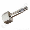 Flaschenanschluss DIN 477-5 Nr.59 - W30x2" x 1/4" NPT AG - Sauerstoff 300 bar - Handanschluss - L&auml;nge xx mm - elektropoliert - Edelstahl
