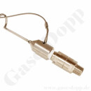 Spiralwendel Edelstahl 300 bar - Eingang 1/4" NPT IG 90&deg; / 1/4" NPT AG 180&deg; -