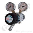 Reinstgasdruckminderer 200 bar - 0,5 bis 6 bar regelbar - 2-stufig - IN / OUT NPT 1/4" IG - 6 Port - Eingang Rechts - FKM - Messing verchromt 6.0 - GCE Druva FMD322-14 BCF6 N14N14