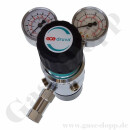 Reinstgasdruckminderer 200 bar - 0,5 bis 6 bar regelbar - 2-stufig - IN / OUT NPT 1/4" IG - 6 Port - Eingang Rechts - FKM - Messing verchromt 6.0 - GCE Druva FMD322-14 BCF6 N14N14