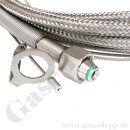 Edelstahlwellschlauch DN6 300 bar - Anschluss 1: W30x2 IG DIN 477-5 Nr.59 x Anschluss 2: M20x1,5 IG &Uuml;M vormontiert S12 DKOS - Sauerstoff - L&auml;nge: 2.0 m