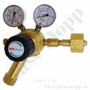 B&uuml;ndeldruckminderer Sauerstoff 200 bar 1-stufig bis 10 bar regelbar - Anschluss G3/4" IG &Uuml;M DIN 477-1 Nr.9 - Ausgang G 1/4" AG - 100 m&sup2;/h - Messing - GCE Druva CTMH0SJ