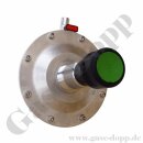 Leitungsdruckminderer Feindruckregler - Eingang max. 15 bar - Ausgang 5 - 45 mbar regelbar - Eingang G 1/2" IG - Ausgang G 1/2" IG - ohne Manometer - Leistung 15 m³/h - EPDM - FDA - Aluminium - GD2112