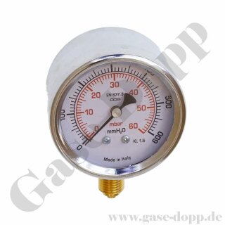 Manometer für Leitungsdruckminderer Feindruckregler GD2112