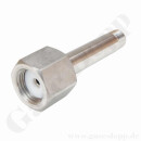 Flaschenanschluss CGA-320 x 1/4" NPT AG - Kohlendioxid CO2 - L&auml;nge 76 mm - 207 bar - Edelstahl