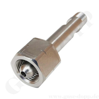Flaschenanschluss CGA-350 x 1/4" NPT AG - Wasserstoff Methan - 200 bar - L&auml;nge 76 mm - Edelstahl
